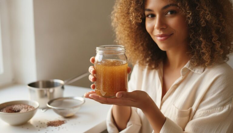 Recette de gel de lin maison pour des cheveux naturellement définis et brillants