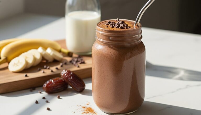 Recette de smoothie chocolat healthy et crémeux