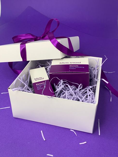 Boîte cadeau avec des produits de soin