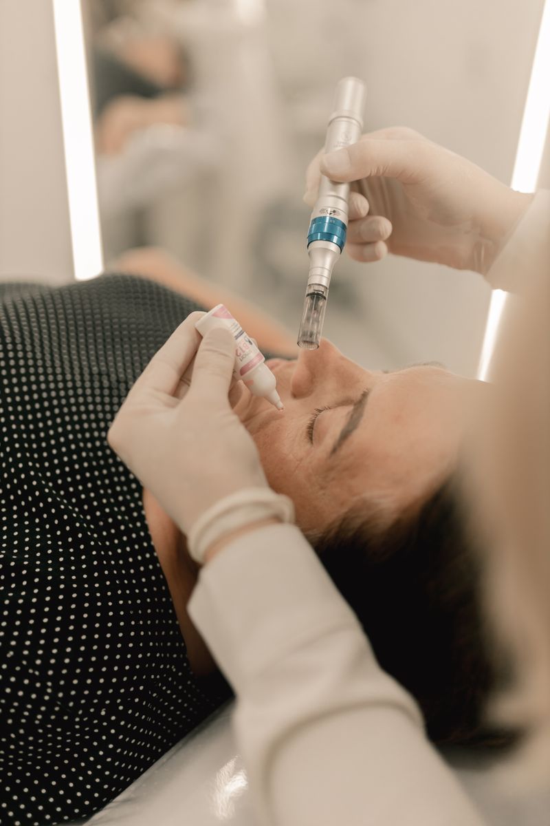 Peau qui réagit après une séance de microneedling