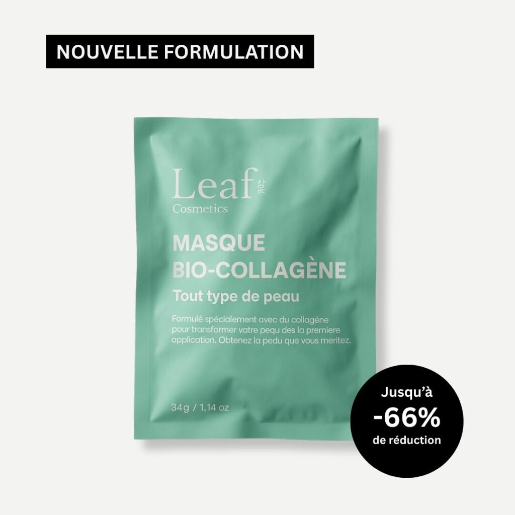 Masque bio-collagene Leaf Cosmetics photo produit