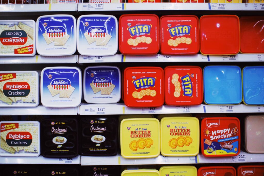 Rayon de biscuits et gâteaux en grande surface